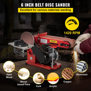 Belt Sander 4" x 36", Disc Combo Sander 6",Electric Adjustable Bench Belt Sander 375W,Grinder Bench Sanding V952-915BD-46NSDJ00001V3