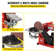 Belt Sander 4" x 36", Disc Combo Sander 6",Electric Adjustable Bench Belt Sander 375W,Grinder Bench Sanding V952-915BD-46NSDJ00001V3