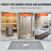 Shower Curb Kit, 1219x1524mm, 60"x48" Shower Pan Kit with 50.8mm ABS Central Flange, Waterproof Membrane, V952-ABSLYTJHSABSQ8MBXV0