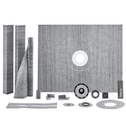 Shower Curb Kit, 1219x1524mm, 60"x48" Shower Pan Kit with 50.8mm ABS Central Flange, Waterproof Membrane, V952-ABSLYTJHSABSQ8MBXV0