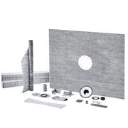 Shower Curb Kit, 1219x1524mm, 60"x48" Shower Pan Kit with 50.8mm ABS Central Flange, Waterproof Membrane, V952-ABSLYTJHSABSQ8MBXV0