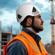 Construction Safety Helmet, ANSI/ISEA Z89.1 Approved ABS Safety Hard Hat with 6-Point Ratchet Suspension, V952-AQMANSITYPE2WZH7S001V0