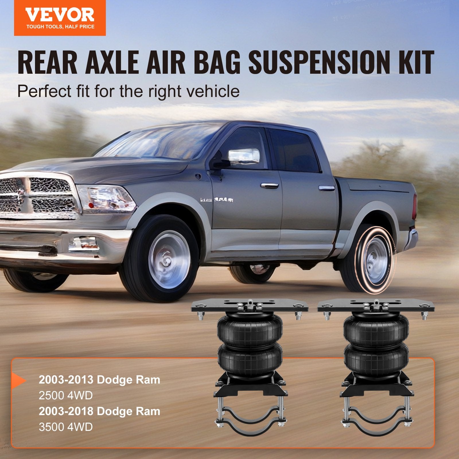 Air Bag Suspension Kit, Air Springs Suspension Bag Kit Compatible with 2003-2013 Dodge Ram 2500 4WD, V952-AQQNXJTJ50003HO8FV0