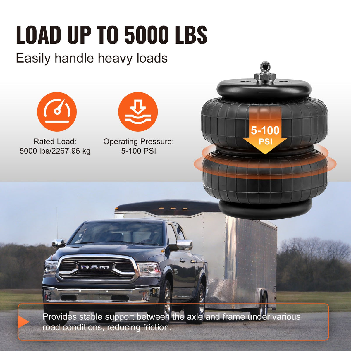 Air Bag Suspension Kit, Air Springs Suspension Bag Kit Compatible with 2003-2013 Dodge Ram 2500 4WD, V952-AQQNXJTJ50003HO8FV0