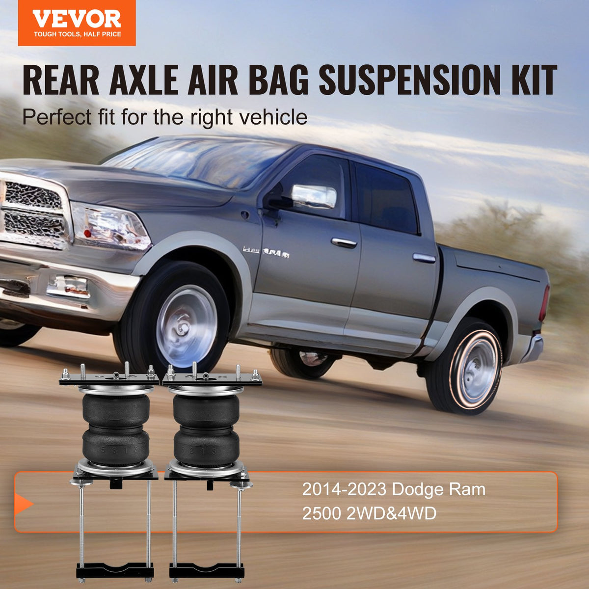 Air Bag Suspension Kit, Air Springs Suspension Bag Kit Compatible with 2014-2023 Dodge Ram 2500 2WD 4WD, 5000 V952-AQQNXJTJ5000SLLB7V0
