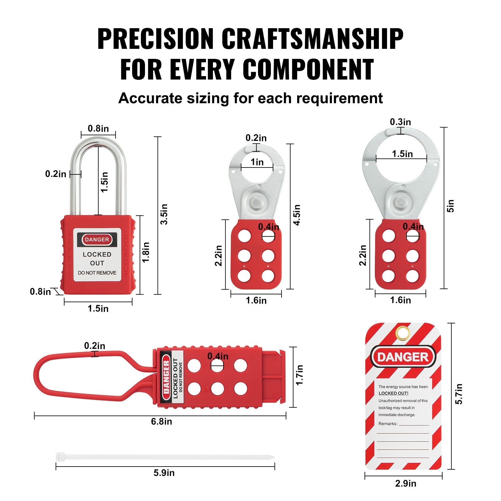 Electrical Lockout Tagout Kit, 47 PCS Safety Loto Kit Includes Padlocks, Hasps, Tags, Nylon Ties, Plug V952-AQSJTZ47JBDGWLU0XV0