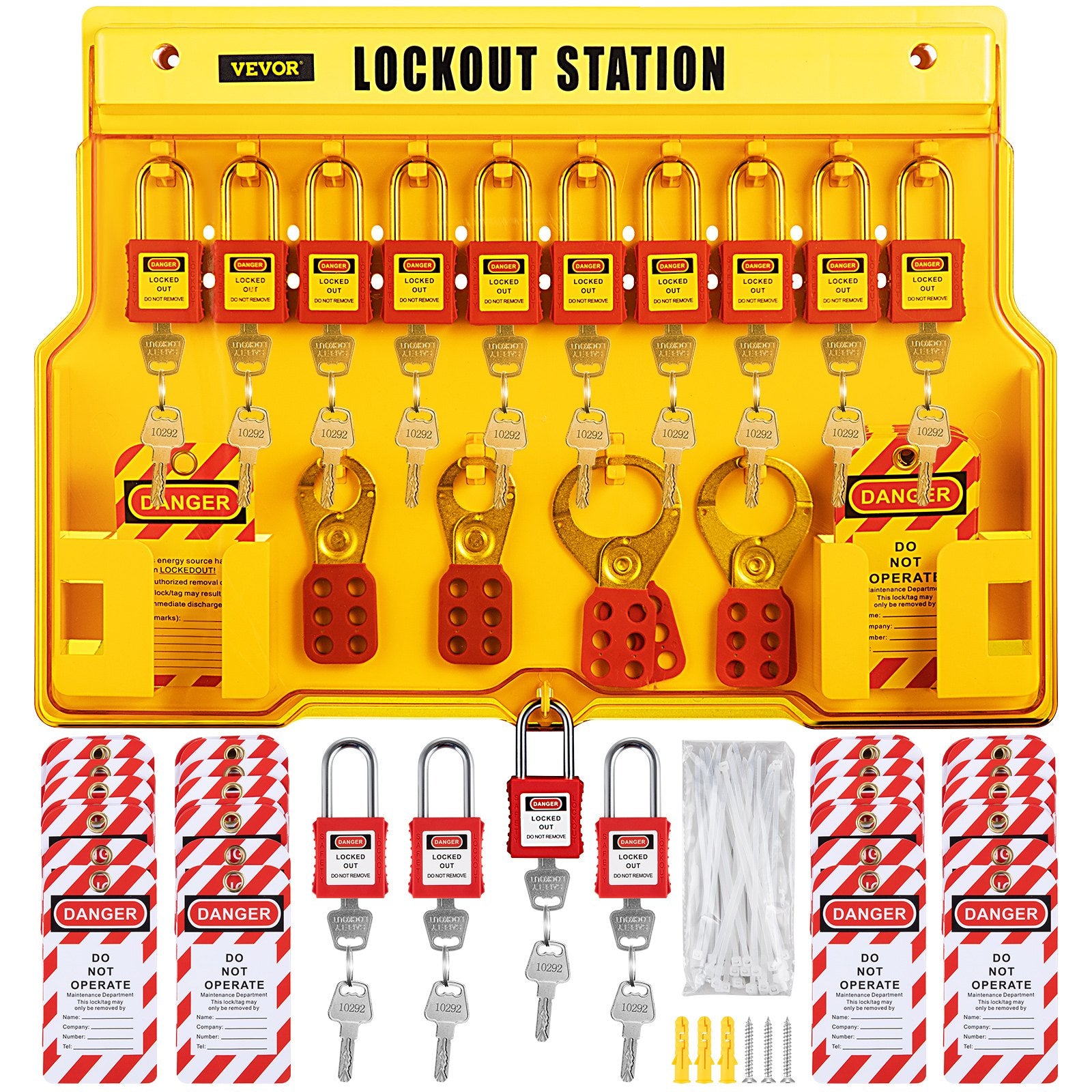 58 PCS Lockout Tagout Kits, Electrical Safety Loto Kit Includes Padlocks, Lockout Station, Hasp, Tags & Zip V952-AQSJTZJBDGJ57NTX0V0