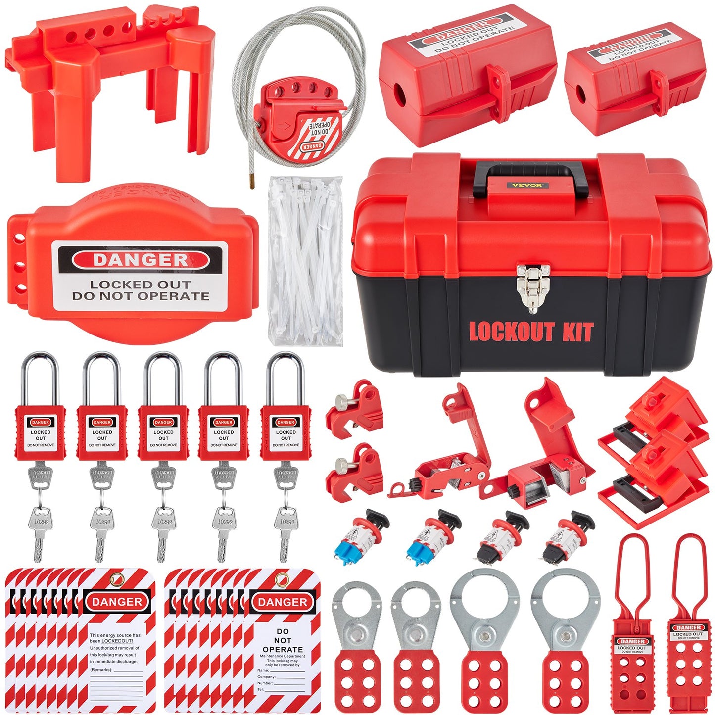 42 PCS Lockout Tagout Kits Electrical Loto Kit for Electrical Risk Removal V952-AQSJTZJDGJX40YXFBV0