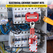 42 PCS Lockout Tagout Kits Electrical Loto Kit for Electrical Risk Removal V952-AQSJTZJDGJX40YXFBV0