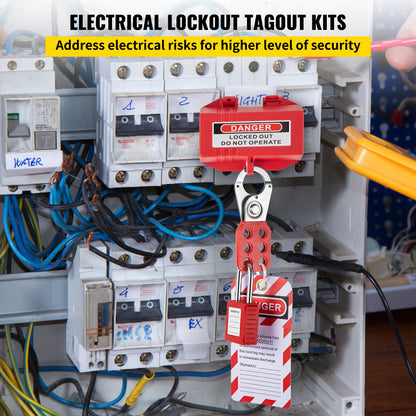 42 PCS Lockout Tagout Kits Electrical Loto Kit for Electrical Risk Removal V952-AQSJTZJDGJX40YXFBV0