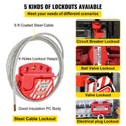 42 PCS Lockout Tagout Kits Electrical Loto Kit for Electrical Risk Removal V952-AQSJTZJDGJX40YXFBV0