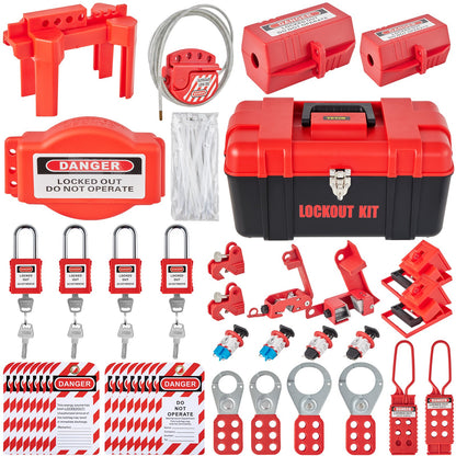 42 PCS Lockout Tagout Kits Electrical Loto Kit for Electrical Risk Removal V952-AQSJTZJDGJX42WVJ4V0
