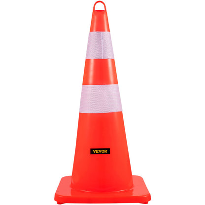 Safety Cones, 10PCS 28"" Traffic Cones, PVC Orange Construction Cones, 2 Reflective Collars Traffic Cones V952-AQZYCQHSB2810FZ5BV0