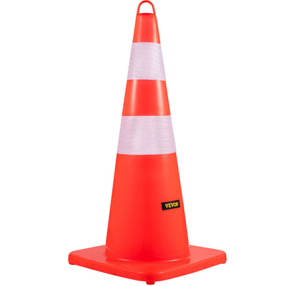 Safety Cones, 10PCS 28"" Traffic Cones, PVC Orange Construction Cones, 2 Reflective Collars Traffic Cones V952-AQZYCQHSB2810FZ5BV0