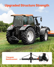 3 Point Trailer Hitch with 2 in Receiver, 3pt Quick Hitch Attachment, Heavy Duty Tractor Tow Drawbar Adapter, V952-ASJXJSQDKSXTJ54AM001V0