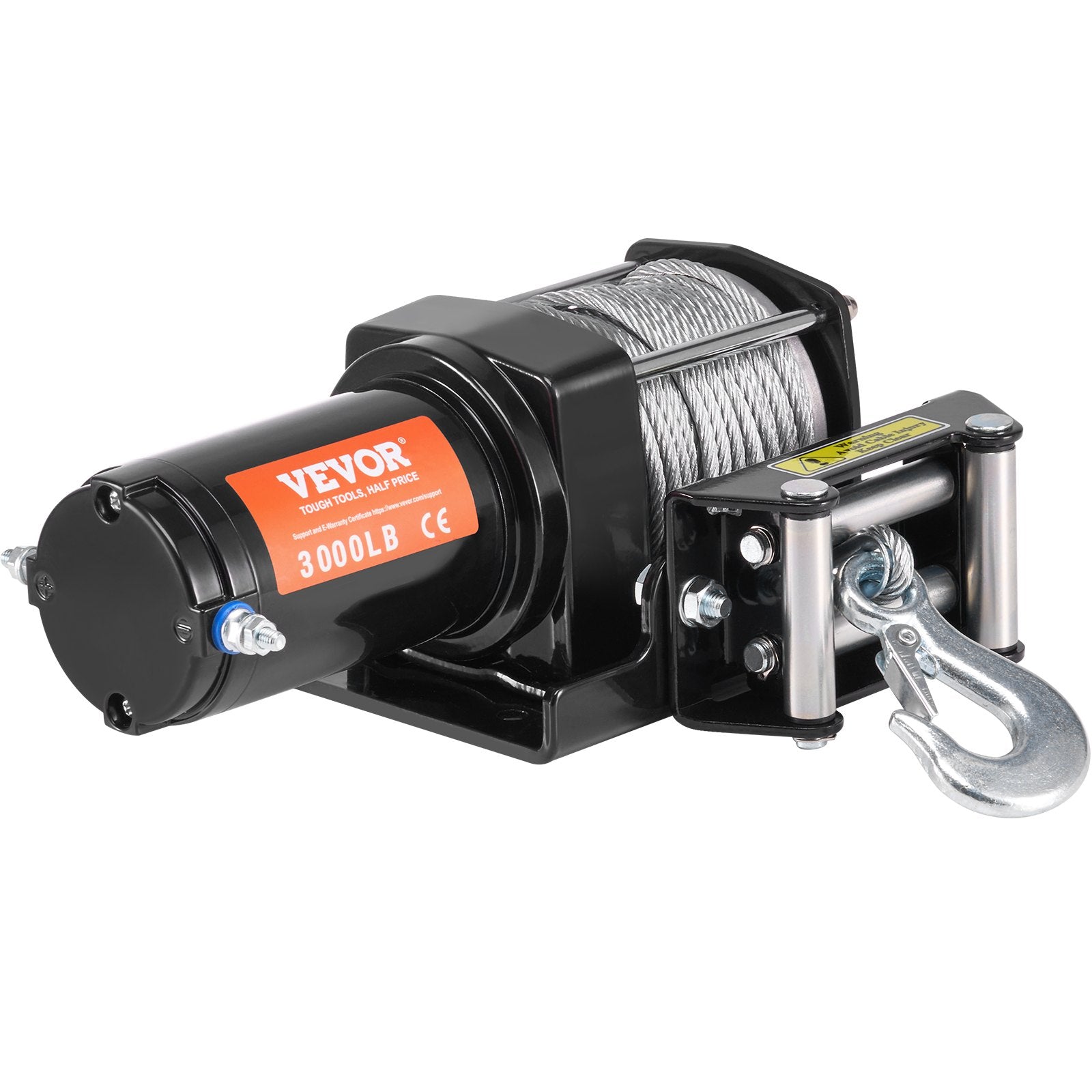 Electric Winch, 1361 kg Line Pull Capacity, 12V DC ATV/UTV Winch with 0.5 x 1188.7 cm 7 Strands Steel Cable V952-ATVGSSJPYXYK43JX7V9
