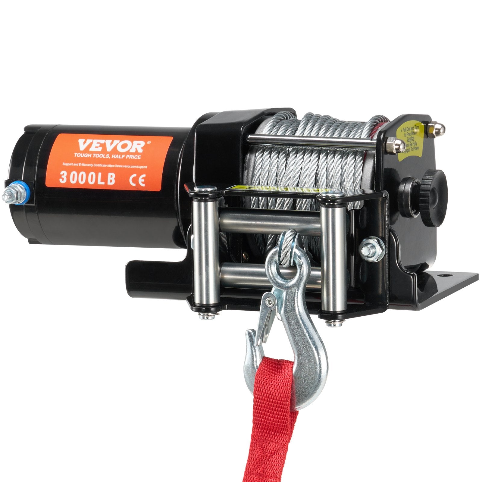 Electric Winch, 1361 kg Line Pull Capacity, 12V DC ATV/UTV Winch with 0.5 x 1188.7 cm 7 Strands Steel Cable V952-ATVGSSJPYXYK43JX7V9