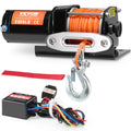 Electric Winch, 1588 kg Line Pull Capacity, 12V DC ATV Winch with 0.5 x 1188.7 cm 12 Strands Synthetic Rope V952-ATVHCSJPYXYKT38ASV9