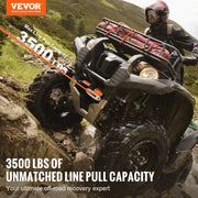 Electric Winch, 1588 kg Line Pull Capacity, 12V DC ATV Winch with 0.5 x 1188.7 cm 12 Strands Synthetic Rope V952-ATVHCSJPYXYKT38ASV9