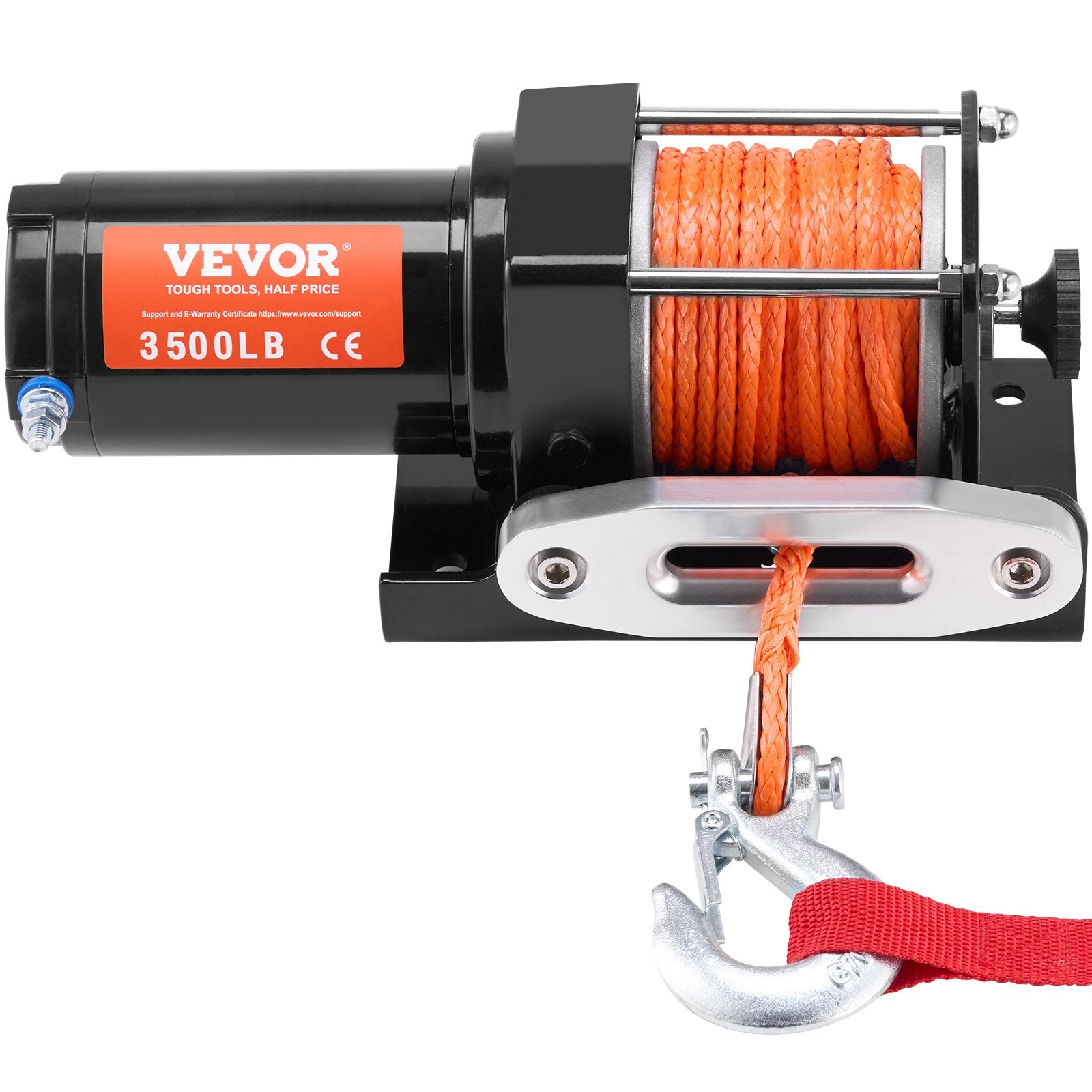 Electric Winch, 1588 kg Line Pull Capacity, 12V DC ATV Winch with 0.5 x 1188.7 cm 12 Strands Synthetic Rope V952-ATVHCSJPYXYKT38ASV9