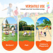 Swing Sets for Backyard, 440lbs Load Capacity Swing Set, with 1 Saucer Swing Seat, 1 Belt Swing Seat, Heavy V952-AXQQTZ2RW000VMH9NV0
