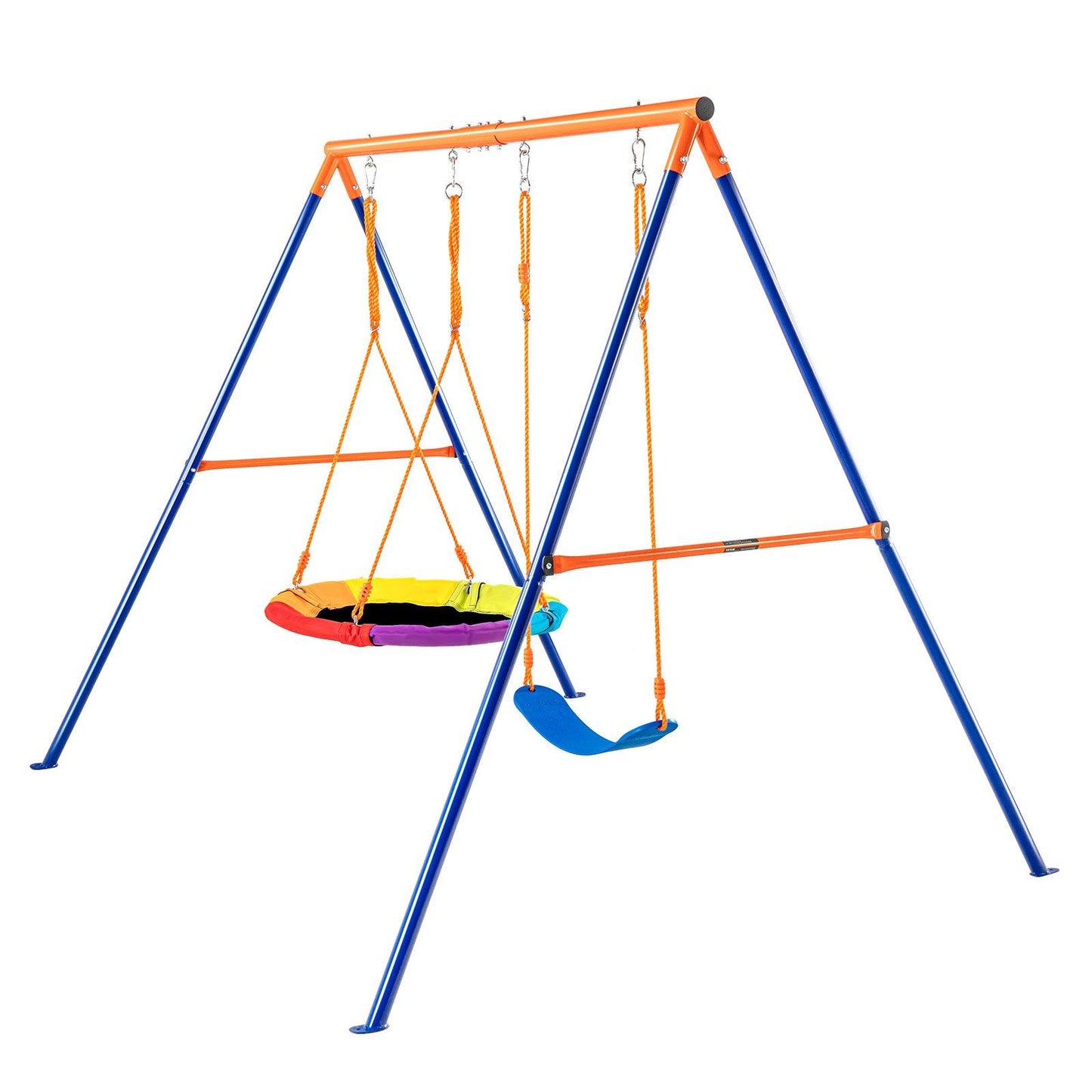 Swing Sets for Backyard, 440lbs Load Capacity Swing Set, with 1 Saucer Swing Seat, 1 Belt Swing Seat, Heavy V952-AXQQTZ2RW000VMH9NV0