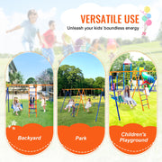 Swing Sets for Backyard 6 in 1 Swing Set 440lbs Capacity Metal Swingset V952-AXQQTZ4RW000I4JXOV0