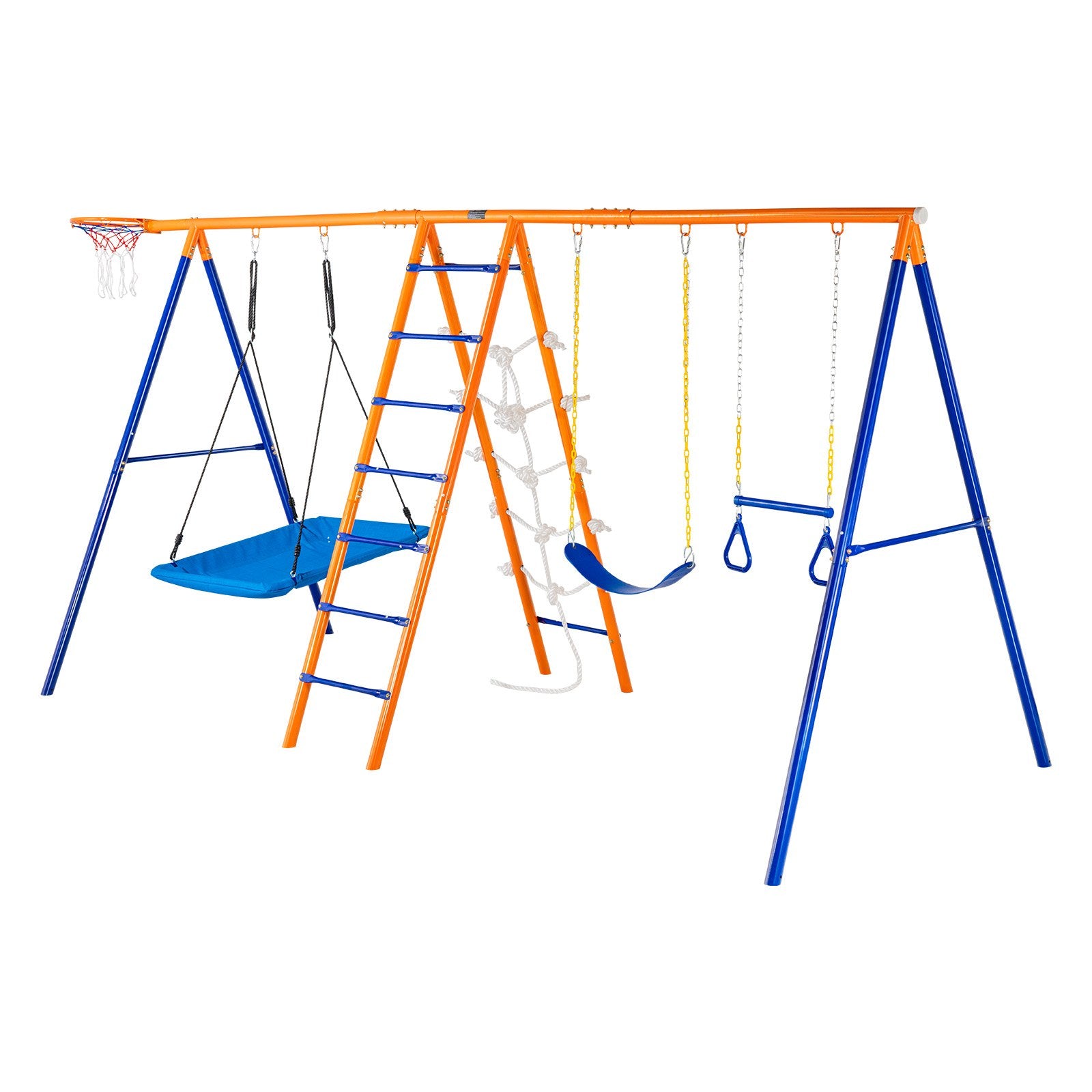 Swing Sets for Backyard 6 in 1 Swing Set 440lbs Capacity Metal Swingset V952-AXQQTZ4RW000I4JXOV0