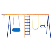 Swing Sets for Backyard 6 in 1 Swing Set 440lbs Capacity Metal Swingset V952-AXQQTZ4RW000I4JXOV0