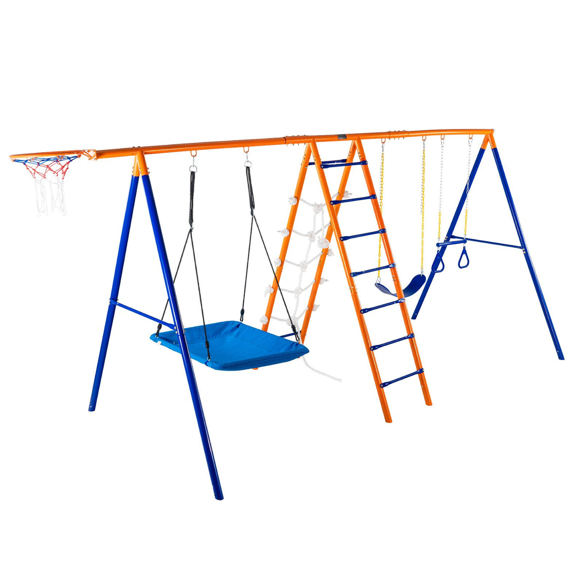Swing Sets for Backyard 6 in 1 Swing Set 440lbs Capacity Metal Swingset V952-AXQQTZ4RW000I4JXOV0