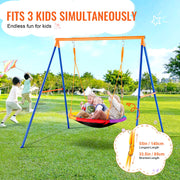 Swing Sets for Backyard 40in Saucer Swing Seat A-Frame Metal Stand 440lbs V952-AXQQTZZW1RW0EWUW4V0
