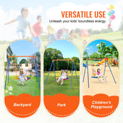 Swing Sets for Backyard 40in Saucer Swing Seat A-Frame Metal Stand 440lbs V952-AXQQTZZW1RW0EWUW4V0