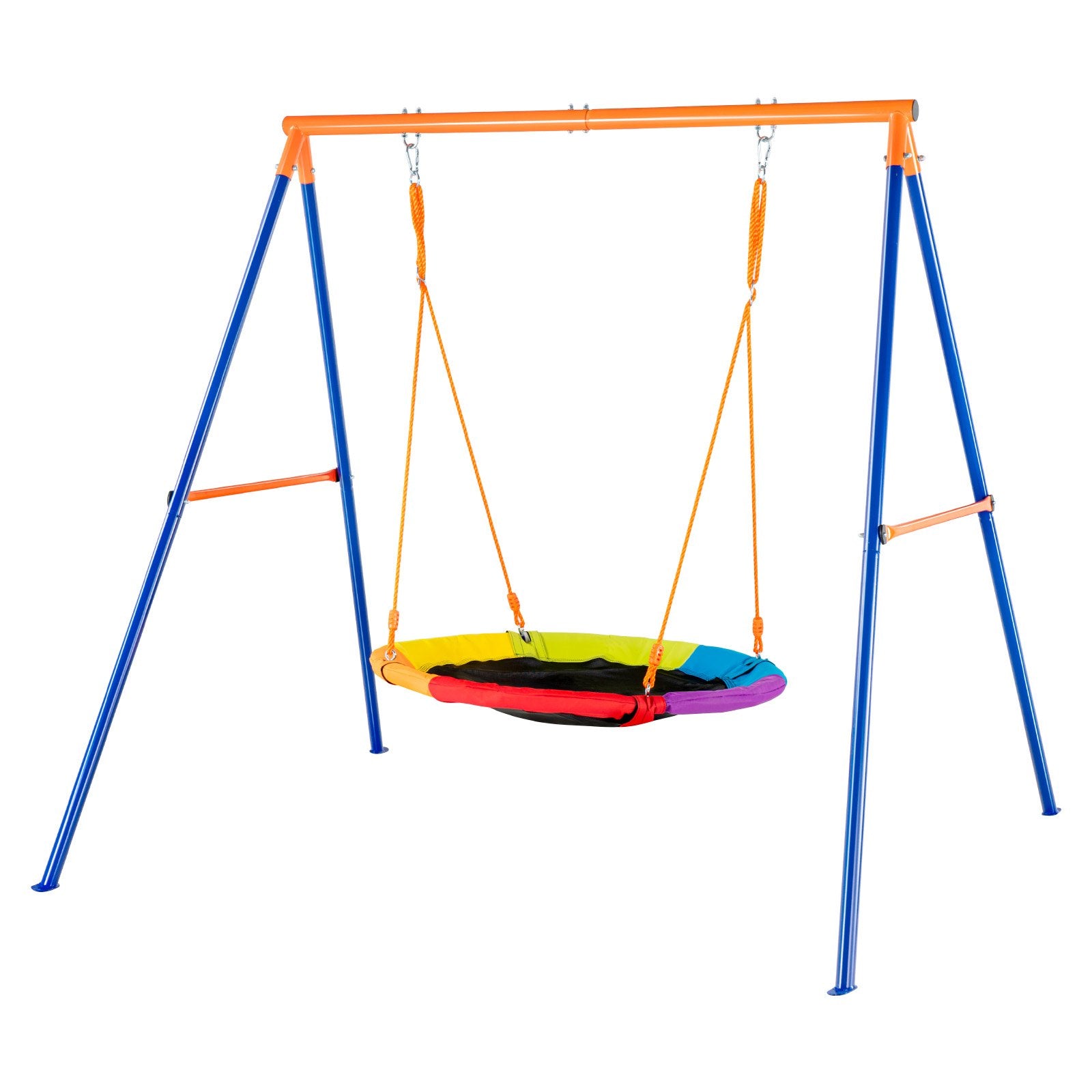 Swing Sets for Backyard 40in Saucer Swing Seat A-Frame Metal Stand 440lbs V952-AXQQTZZW1RW0EWUW4V0
