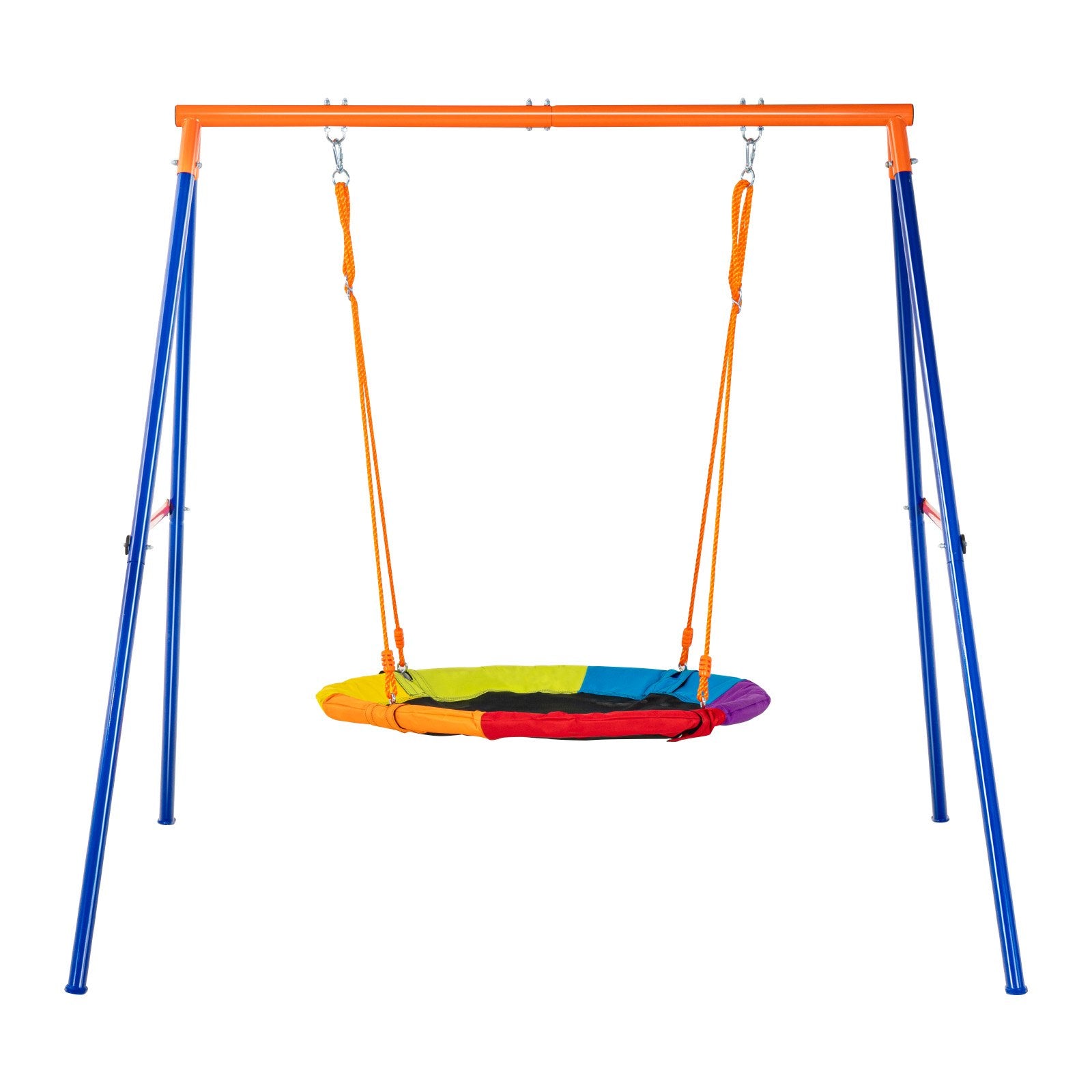Swing Sets for Backyard 40in Saucer Swing Seat A-Frame Metal Stand 440lbs V952-AXQQTZZW1RW0EWUW4V0