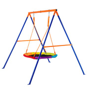 Swing Sets for Backyard 40in Saucer Swing Seat A-Frame Metal Stand 440lbs V952-AXQQTZZW1RW0EWUW4V0