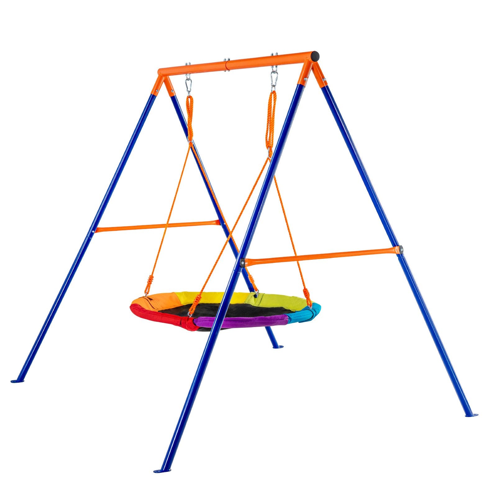 Swing Sets for Backyard 40in Saucer Swing Seat A-Frame Metal Stand 440lbs V952-AXQQTZZW1RW0EWUW4V0