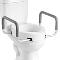 Raised Toilet Seat with Arms, 136.1 kg Load Capacity, 88.9 mm Lift Height, Widened Commode Elevated Toilet V952-AZSJGMTZD35YISHJB001V0