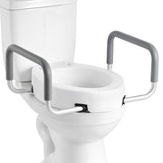 Raised Toilet Seat with Arms, 136.1 kg Load Capacity, 88.9 mm Lift Height, Widened Commode Elevated Toilet V952-AZSJGMTZD35YISHJB001V0