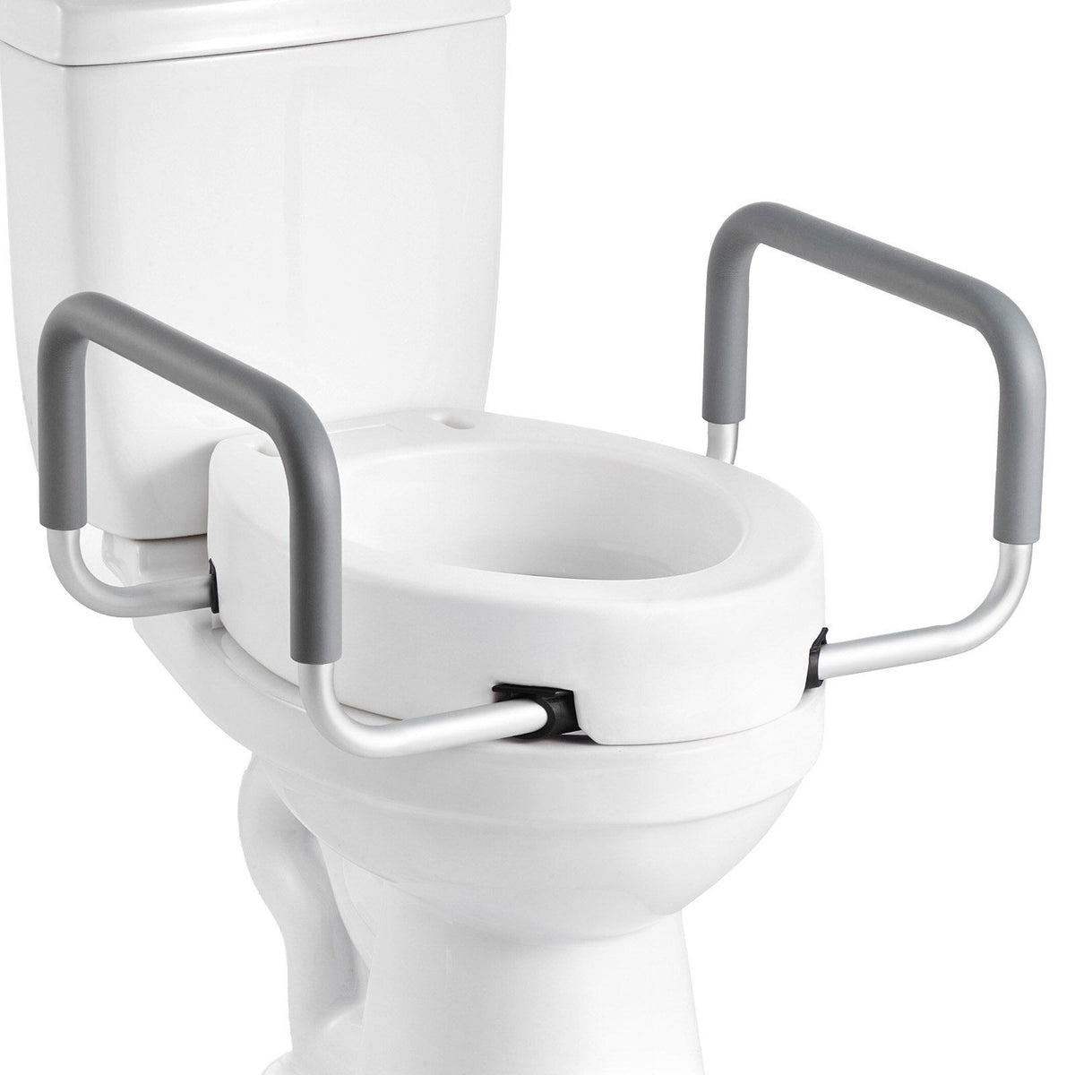 Raised Toilet Seat with Arms, 136.1 kg Load Capacity, 88.9 mm Lift Height, Widened Commode Elevated Toilet V952-AZSJGMTZD35YISHJB001V0
