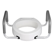 Raised Toilet Seat with Arms, 136.1 kg Load Capacity, 88.9 mm Lift Height, Widened Commode Elevated Toilet V952-AZSJGMTZD35YISHJB001V0