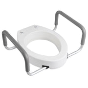 Raised Toilet Seat with Arms, 136.1 kg Load Capacity, 88.9 mm Lift Height, Widened Commode Elevated Toilet V952-AZSJGMTZD35YISHJB001V0