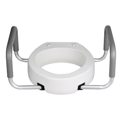 Raised Toilet Seat with Arms, 136.1 kg Load Capacity, 88.9 mm Lift Height, Widened Commode Elevated Toilet V952-AZSJGMTZD35YISHJB001V0
