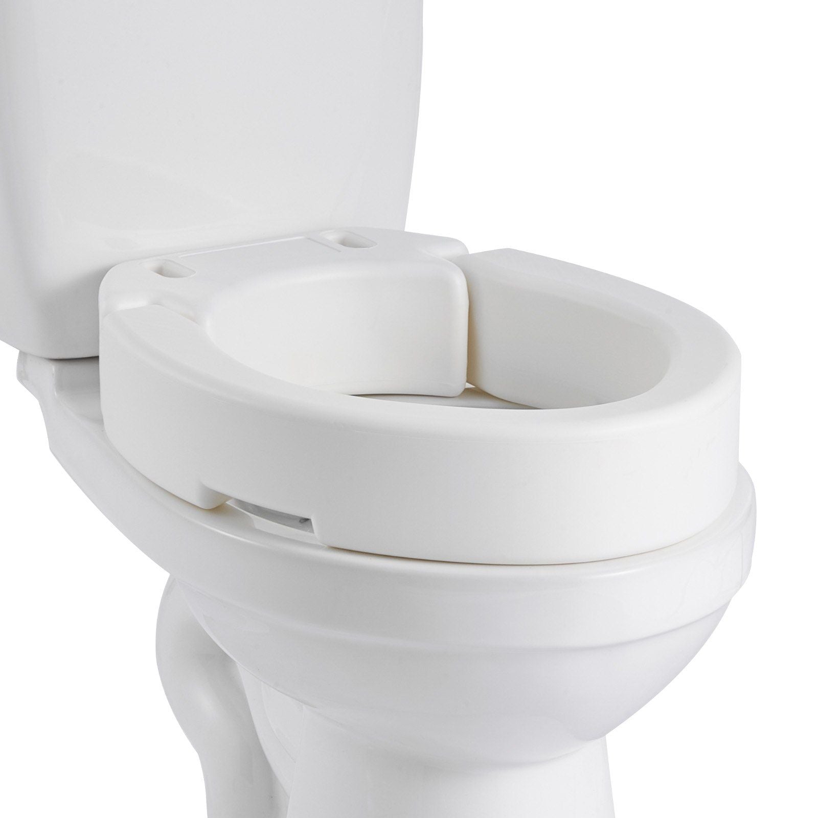 Raised Toilet Seat, 136.1 kg Load Capacity, 88.9 mm Lift Height, Commode Elevated Toilet Seat Riser with V952-AZSJGMTZD35YO6XQR001V0