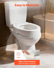 Raised Toilet Seat, 136.1 kg Load Capacity, 88.9 mm Lift Height, Commode Elevated Toilet Seat Riser with V952-AZSJGMTZD35YO6XQR001V0