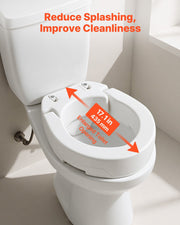 Raised Toilet Seat, 136.1 kg Load Capacity, 88.9 mm Lift Height, Commode Elevated Toilet Seat Riser with V952-AZSJGMTZD35YVGGYI001V0