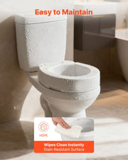Raised Toilet Seat, 136.1 kg Load Capacity, 88.9 mm Lift Height, Commode Elevated Toilet Seat Riser with V952-AZSJGMTZD35YVGGYI001V0