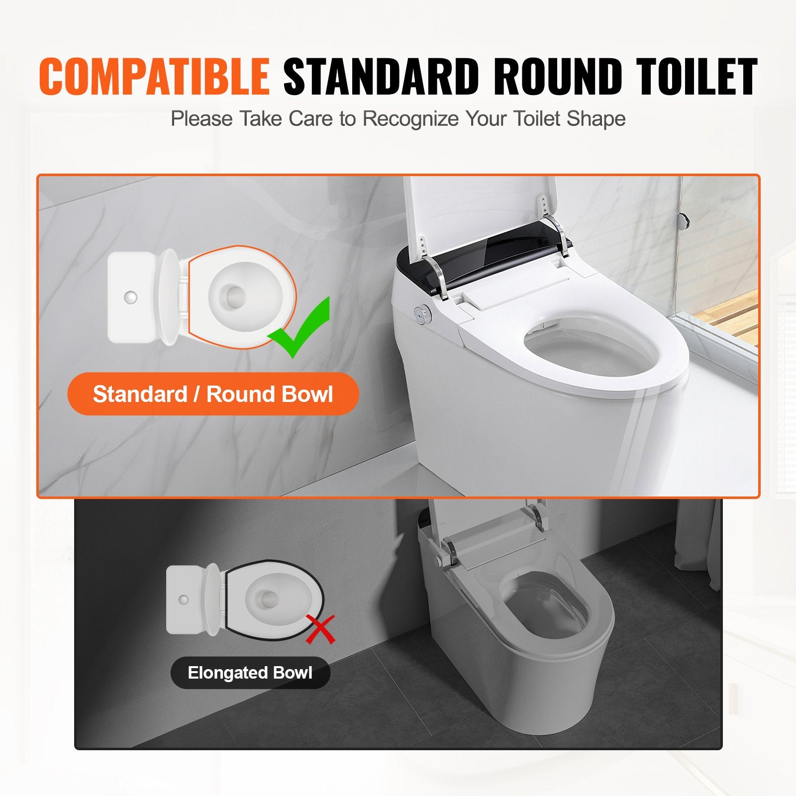 Raised Toilet Seat,88.9 mm Height Raised, 136 kg Weight Capacity, for Standard Round Toilet, Aluminum V952-AZSJGMTZDDFSTV95SV0