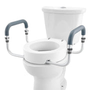 Raised Toilet Seat,88.9 mm Height Raised, 136 kg Weight Capacity, for Standard Round Toilet, Aluminum V952-AZSJGMTZDDFSTV95SV0