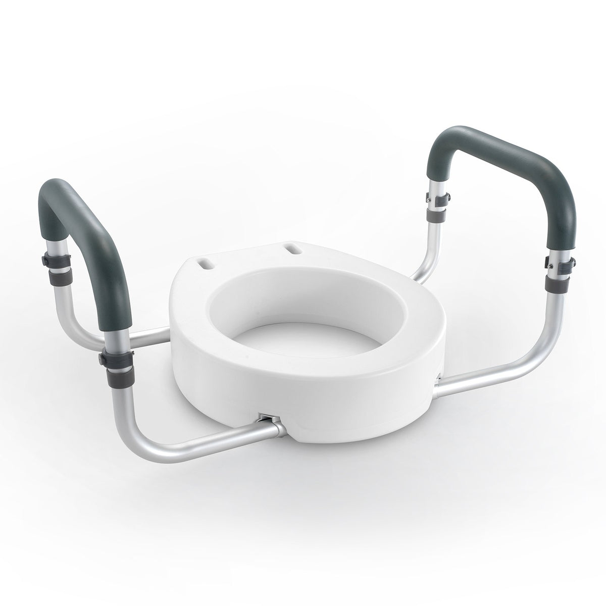 Raised Toilet Seat,88.9 mm Height Raised, 136 kg Weight Capacity, for Standard Round Toilet, Aluminum V952-AZSJGMTZDDFSTV95SV0