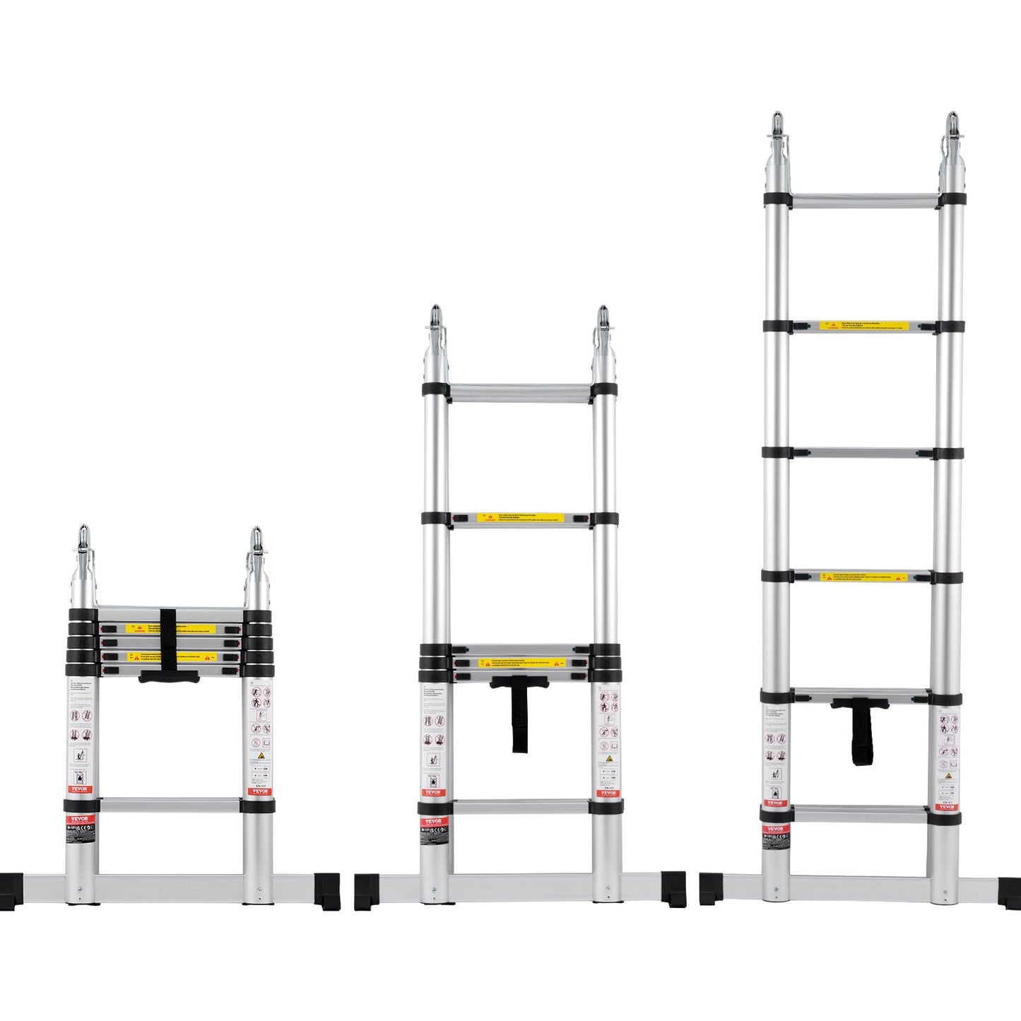 Telescoping Extension Ladder 12.5FT A-Shape w/ Stabilizer Bar for RV V952-AZXSSLTNLSLK7NWR8V0